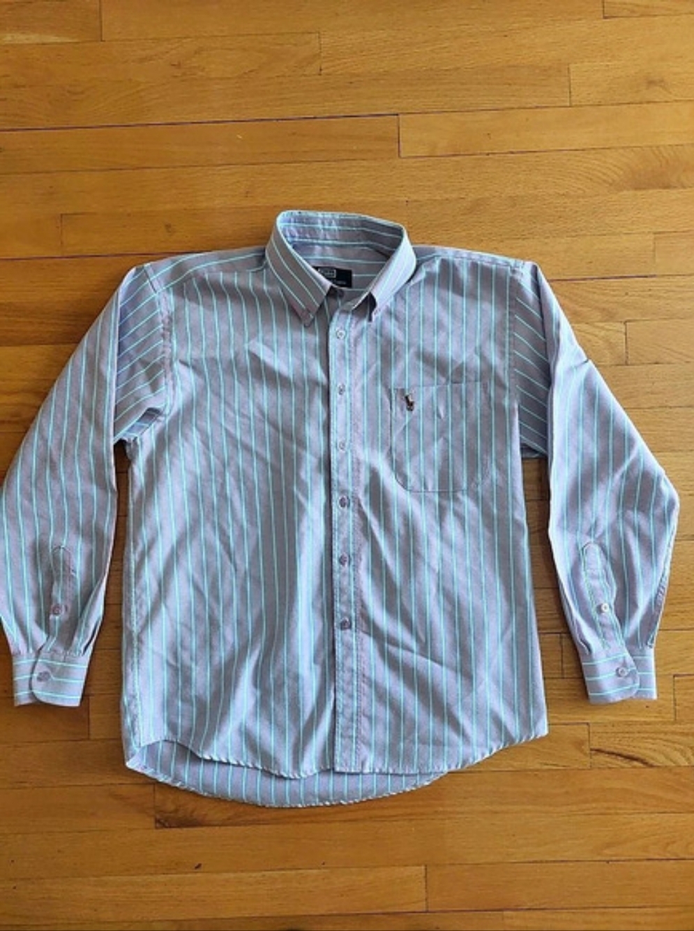 Polo Ralph Lauren Striped Button Down Shirt in Purple & Blue Size Medium